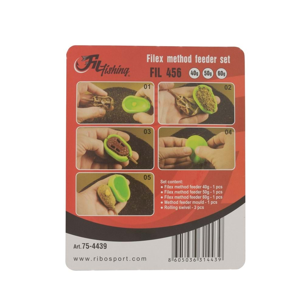 Fil Fishing Method Feeder Set Fil 456 40gr/50gr/60gr