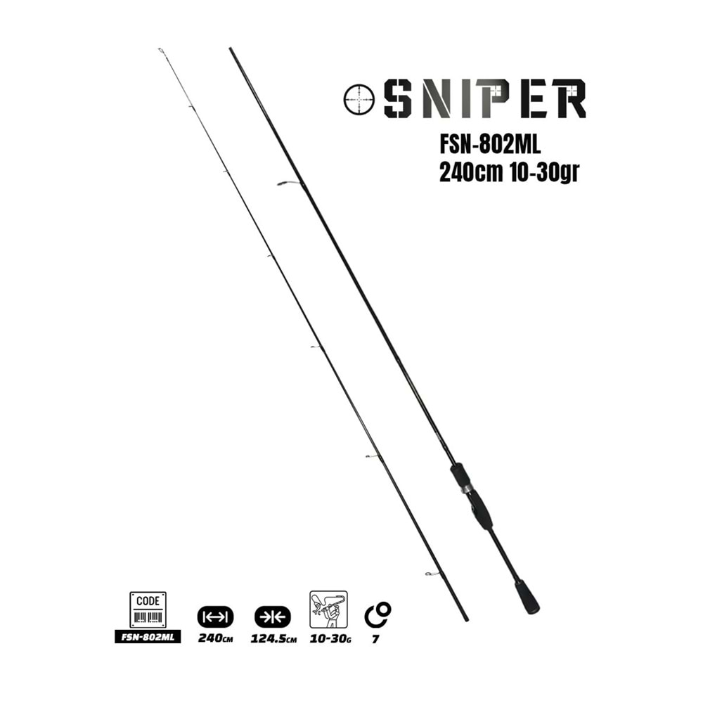 Fujin Sniper 240cm 10-30gr Spin Kamış FSN-802ML