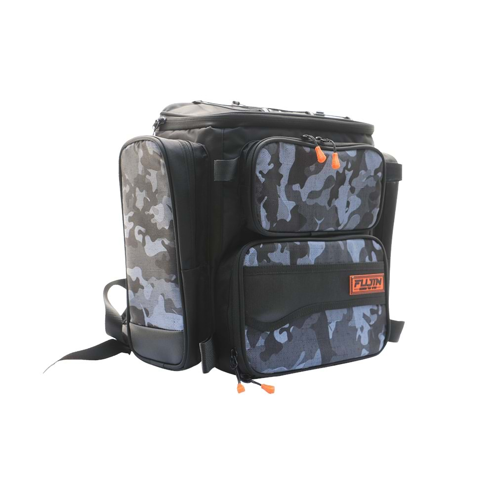 Fujin Black Camo Back Pack - Balıkçı Sırt Çantası