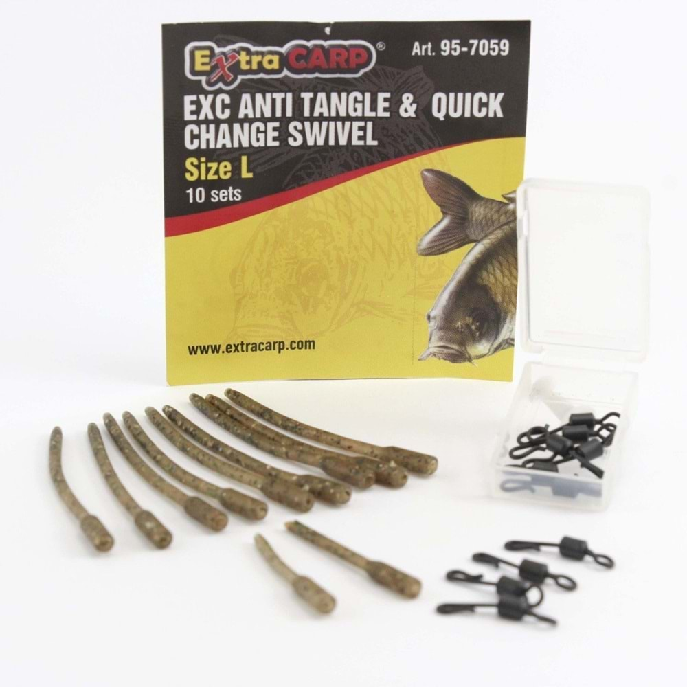 Extra Carp Exc Anti Tangle & Quick Change Swivel/ 10 Sets Size: L