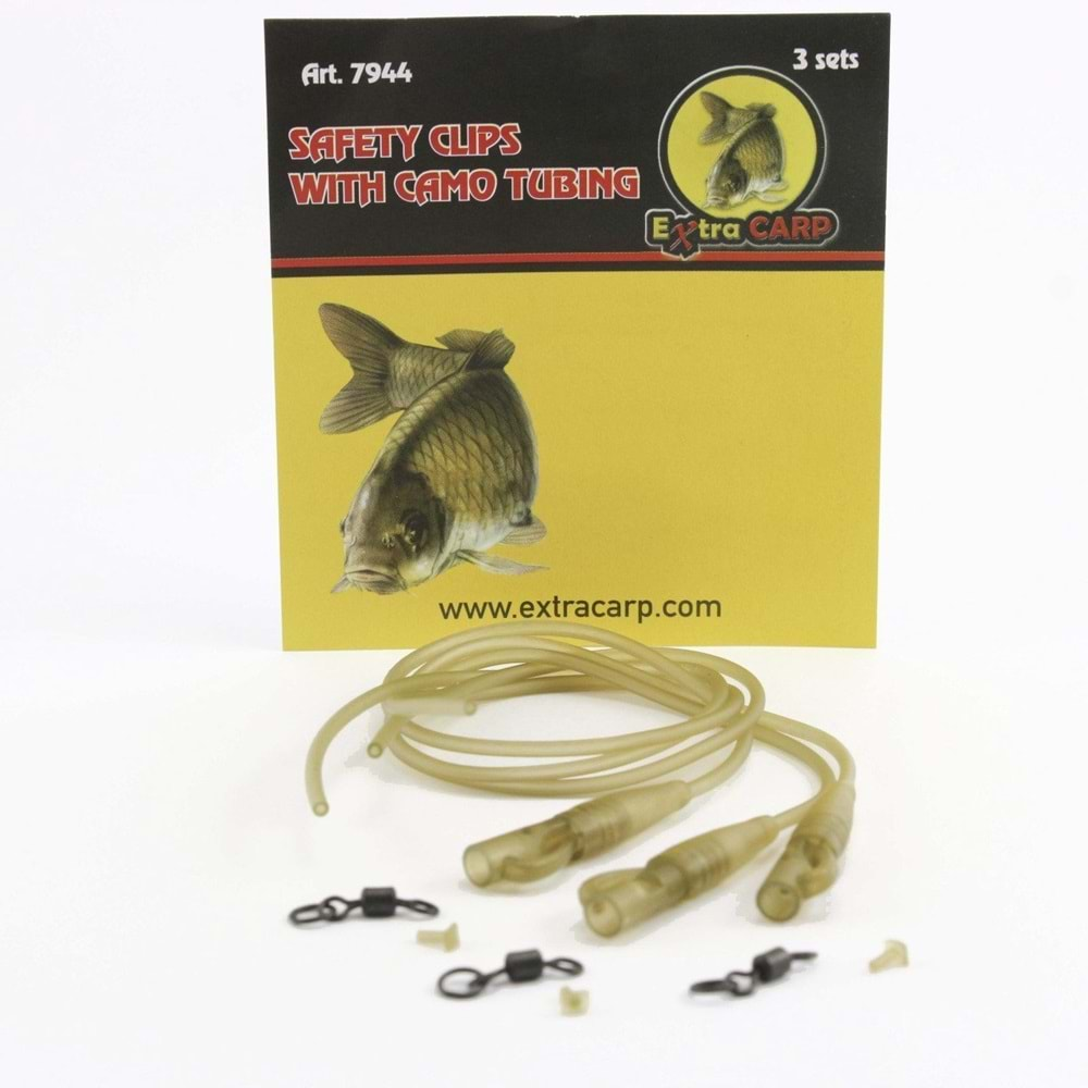 Extra Carp Safety Clips With Camo Tubing /3 Systems