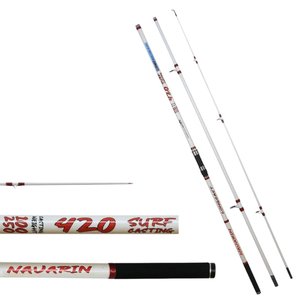 Eurofish Nauarin 420 cm Üç Parça Surf Olta Kamışı 100-250Gr 3lb