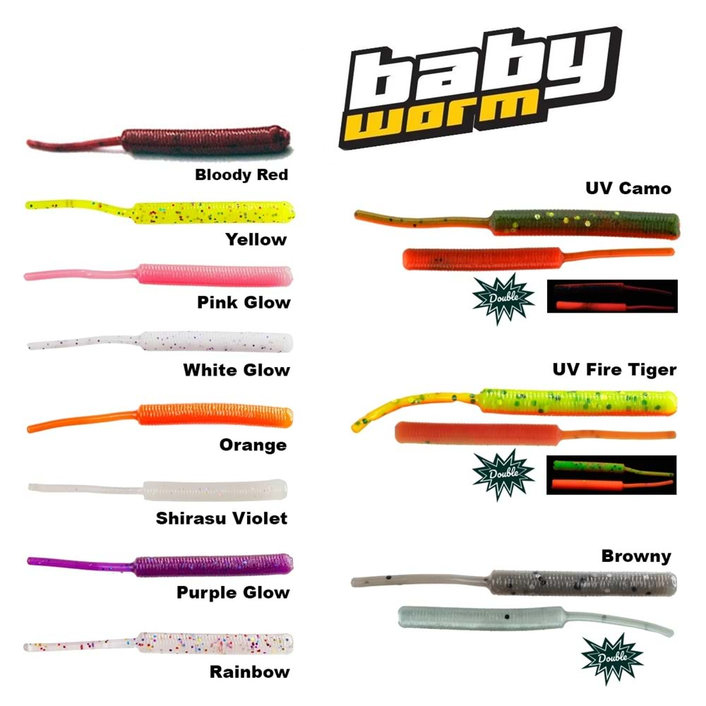 Fujin Baby Worm 5.2 cm Floating LRF Silikonu UV CAMO