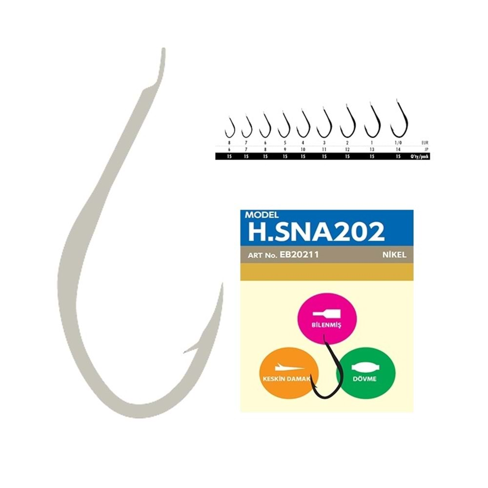 Hayabusa Code HSNA 202 Dövme Canlı Yem İğnesi Size 1/0