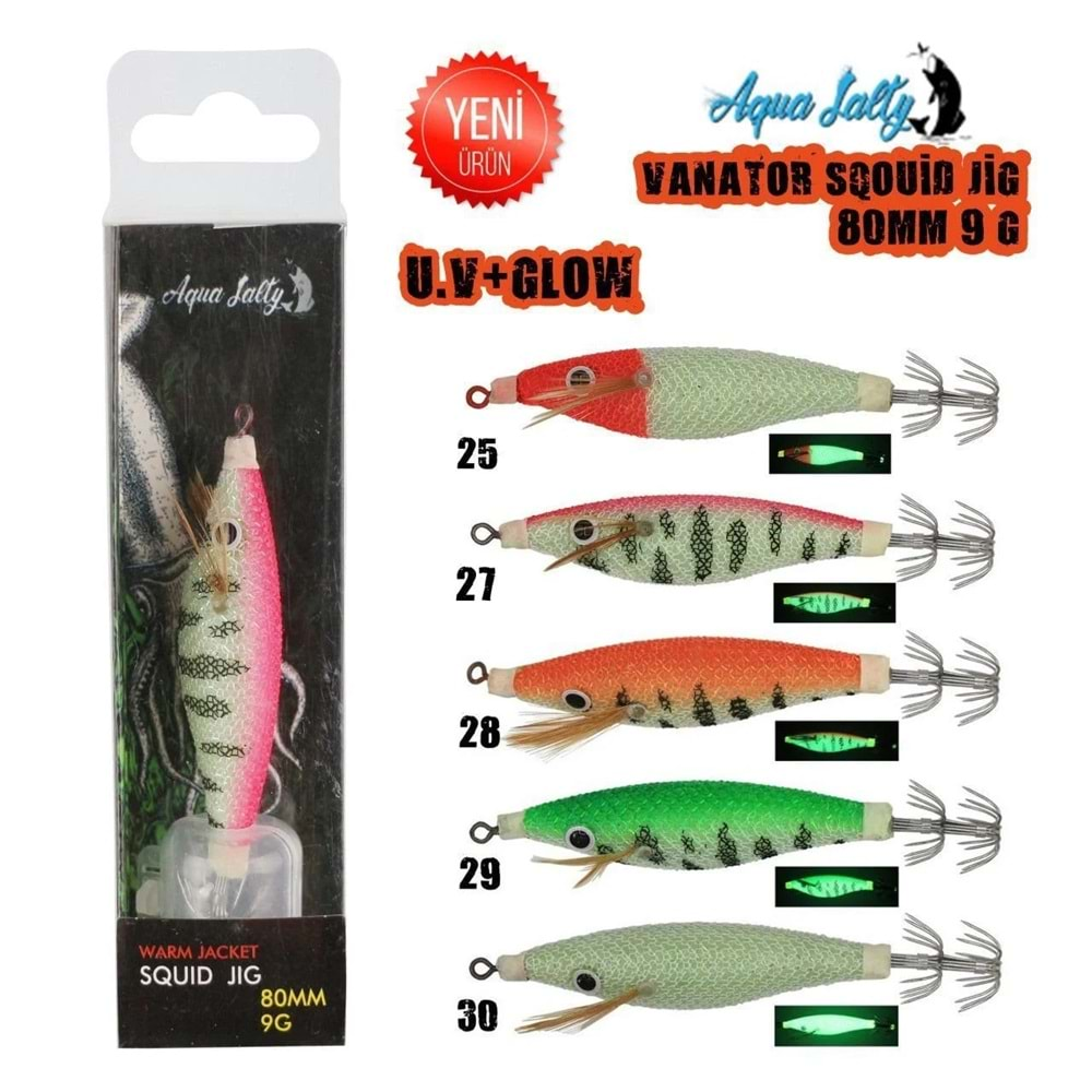 Vanator Squid Jig Kalamar Zokası 80mm 9gr C: 28