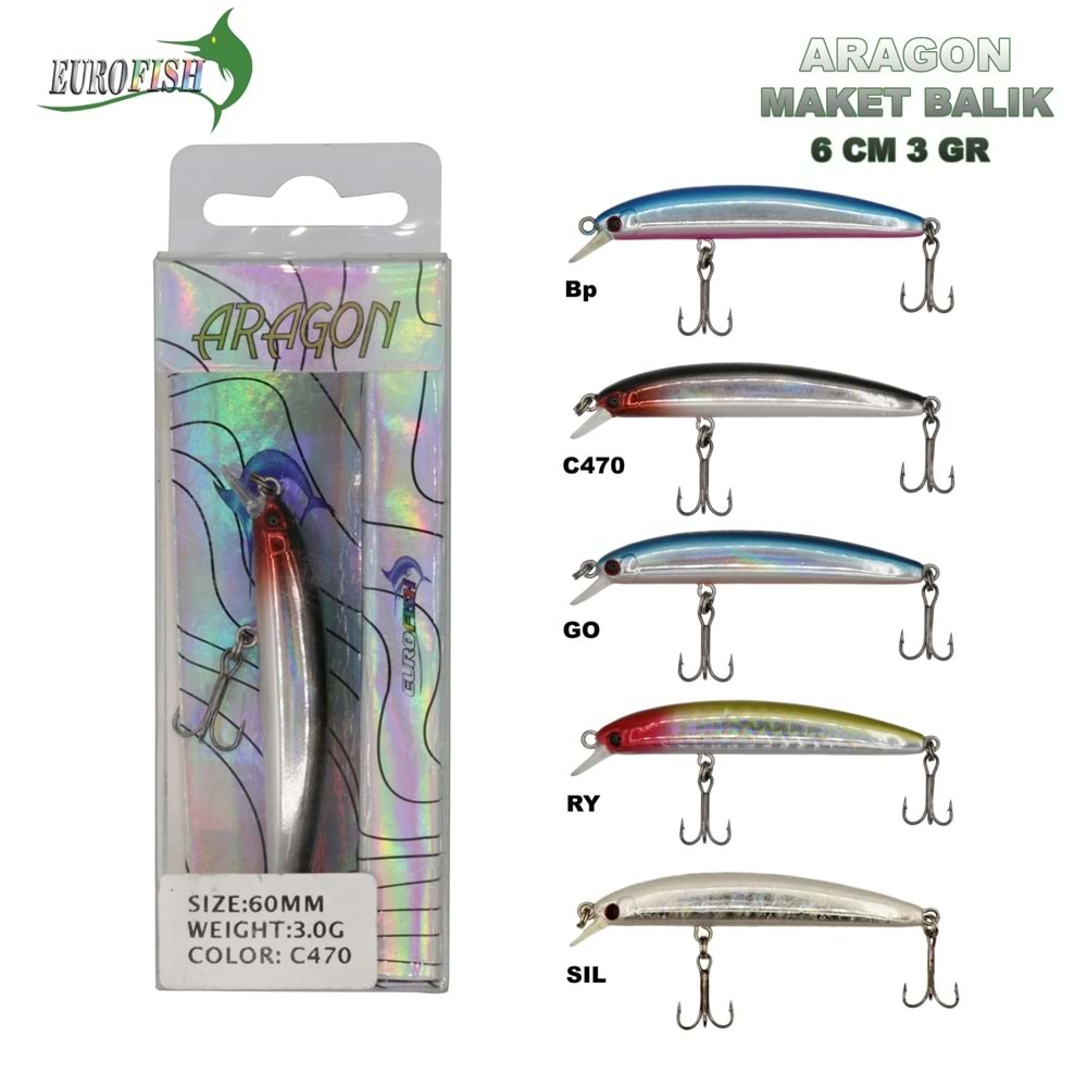 Eurofish Aragon Maket Balık 6 cm Color: A347