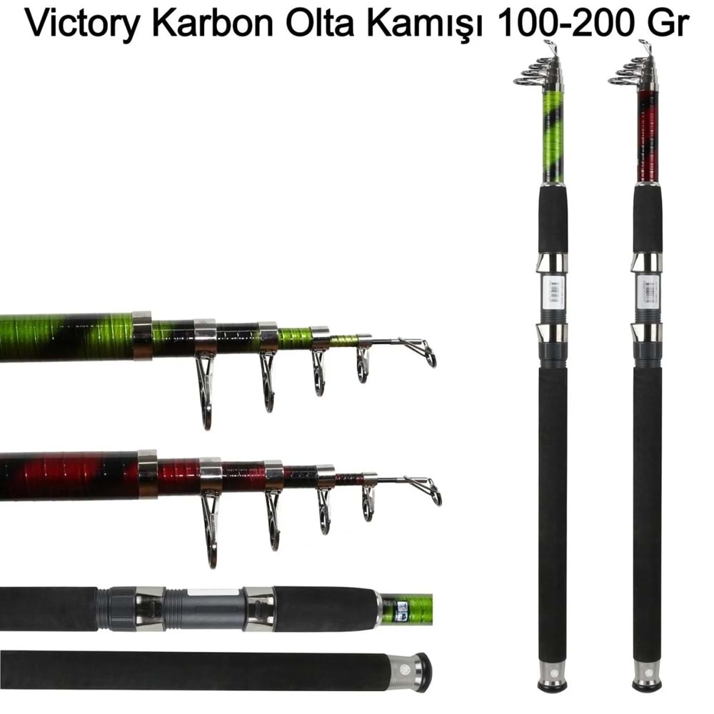 Victory Karbon Olta Kamışı 100-200 Gr 300 cm - Kırmızı