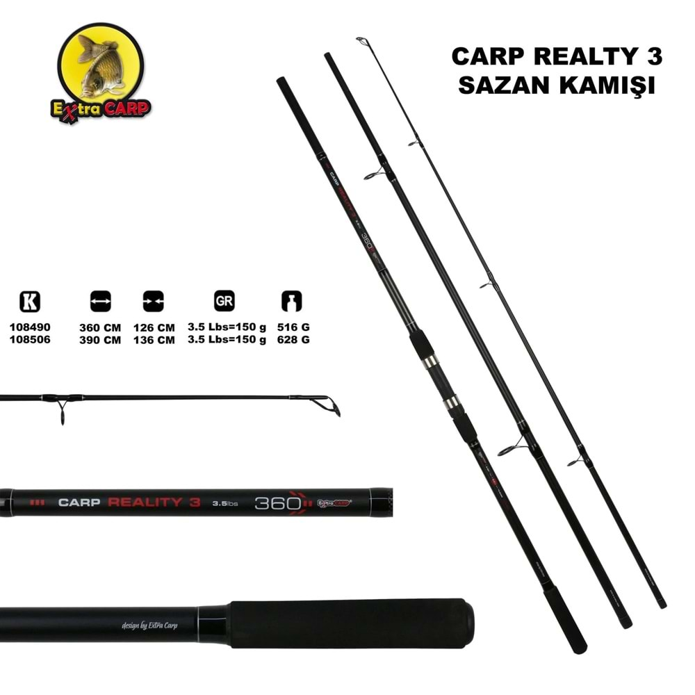 REALITY CARP 3 PARÇA SAZAN KAMIŞI 390 cm