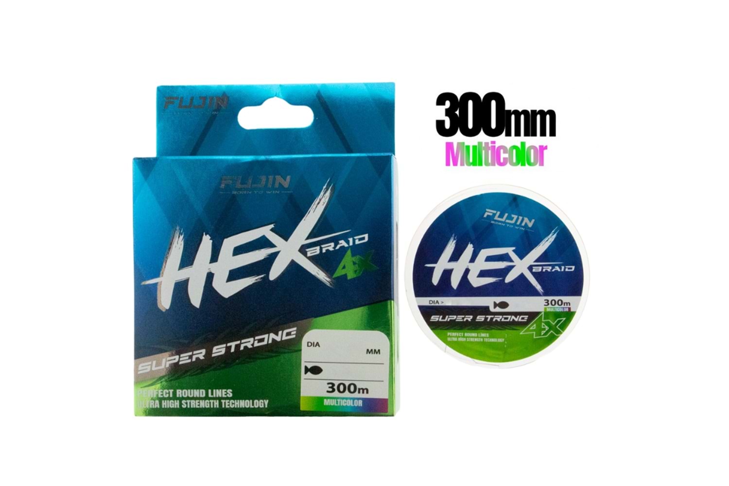 Fujin Hex Braid 4x 300mt Multicolor PE İp Misina