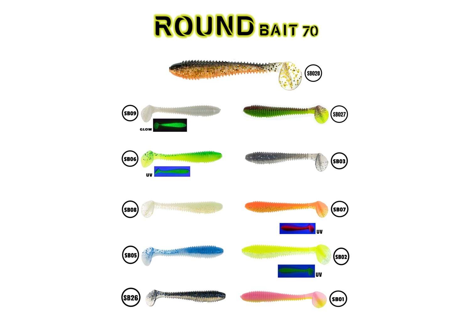 Fujin Round Bait 70mm Silikon Balık