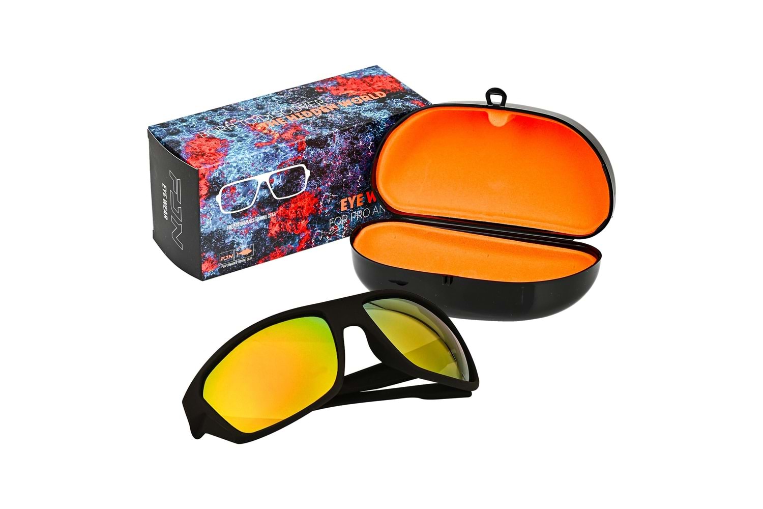 Fujin Pro Angler Polarize Güneş Gözlüğü Orange Mat Black