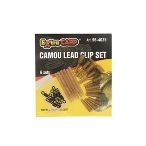 Extra Carp Camou Lead Clip Set 6 sets