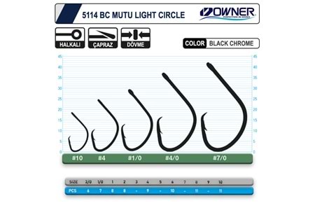 Owner 5114 Mutu Light Black Chrome İğne