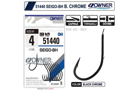 Owner 51440 Seigo-Bh Black Chrome İğne