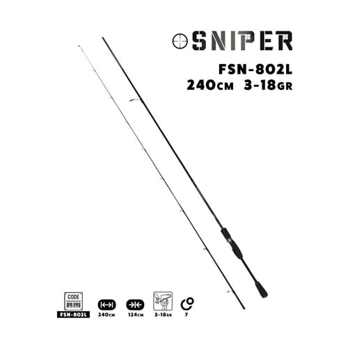 Fujin Sniper 240cm 3-18gr Light Spin Kamışı FSN-802L