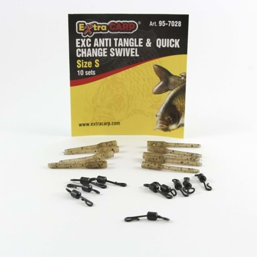 Extra Carp Exc Anti Tangle & Quick Change Swivel/ 10 Sets Size:S