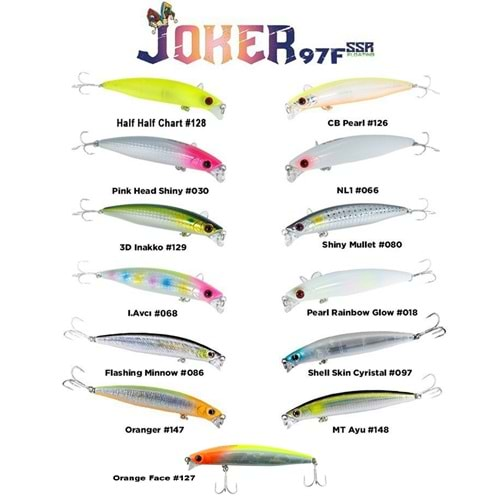 Fujin Joker 97mm 12.6gr SSR Floating Maket Balık 018 Pearl Rainbow Glow