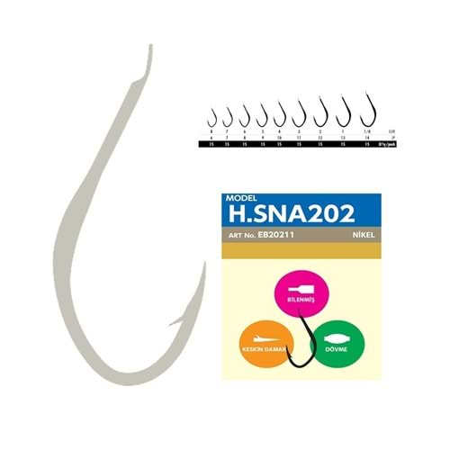 Hayabusa Code HSNA 202 Dövme Canlı Yem İğnesi Size 1/0