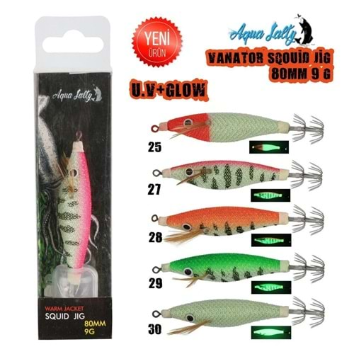 Vanator Squid Jig Kalamar Zokası 80mm 9gr C: 28