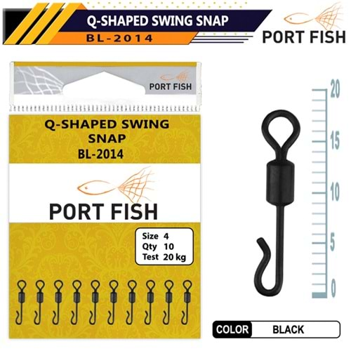 Portfish BL-2014 Q- Shaped Swing Snap Size: 4