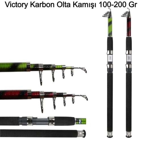 Victory Karbon Olta Kamışı 100-200 Gr 350 cm - Kırmızı