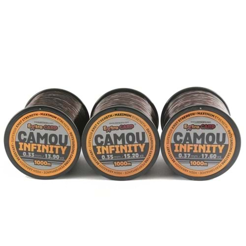 Extra Carp Camou İternity Kamuflaj Kaplamalı Misina 1000 M 0.35 mm