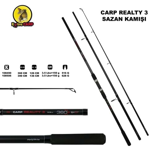 REALITY CARP 3 PARÇA SAZAN KAMIŞI 390 cm